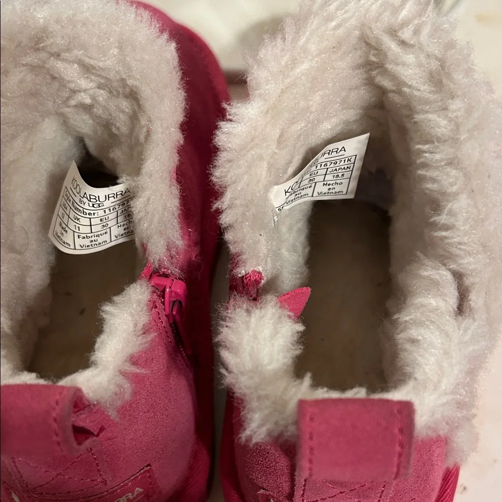 KOOLABURRA By UGG ultra mini pink Cozy Pink Kids Boots size 12 GUC